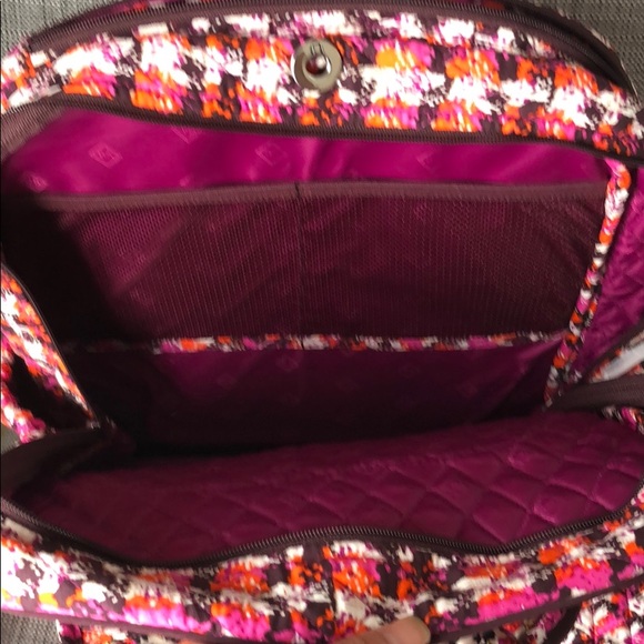 Vera Bradley campus backpack and lunch brunch bag set Houndstooth Tweed - Picture 11 of 13